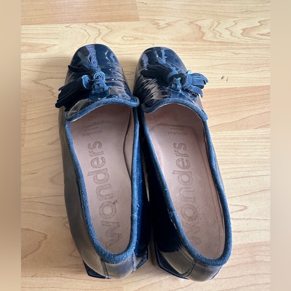 Wonders Navy Loafers, 100% Leather - Picture 3 of 4